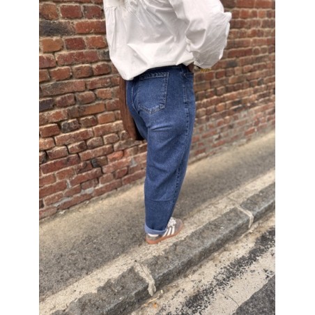 Jean Ballon Femme Taille Haute – Bleu Brut ou Clair (34 au 42)