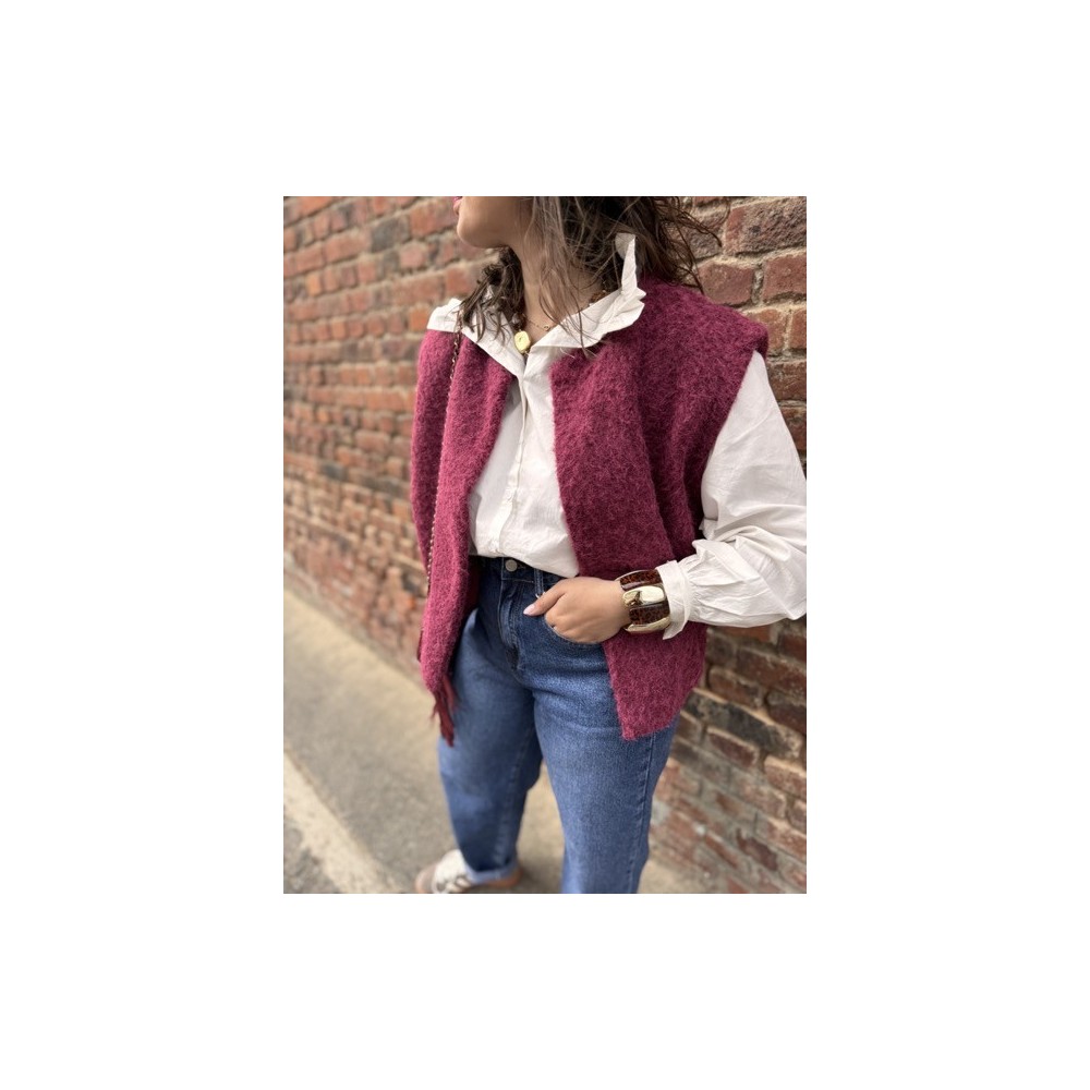 Gilet Sans Manches Feutrine Bordeaux kaki ou beige – Taille Unique 36 à 42 Gilet Sans Manches Feutrine Bordeaux kaki ou beige – Taille Unique 36 à 42