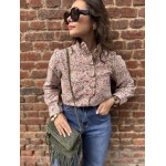 Chemise Fleurie Femme Col Victorien – Tailles S à L