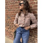 Chemise Fleurie Femme Col Victorien – Tailles S à L