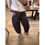 Pantalon Ballon Marron Femme – Avec Ceinture (S/M ou M/L)