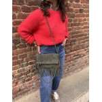Sac en daim à franges femme – Taupe, marron, bordeaux ou kaki