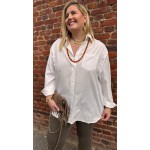 Chemise blanche classique oversize – Grande taille 1/2 et 3/4 | Élégance décontractée