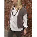 Gilet en laine et mohair sans manches – Grande taille femme | Style élégant