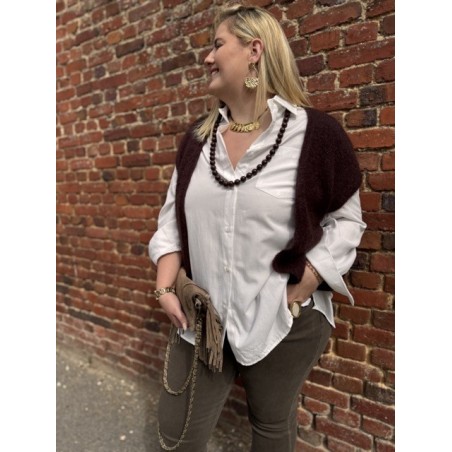 Gilet en laine et mohair sans manches – Grande taille femme | Style élégant