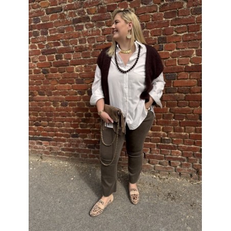 Gilet en laine et mohair sans manches – Grande taille femme | Style élégant
