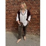Gilet en laine et mohair sans manches – Grande taille femme | Style élégant