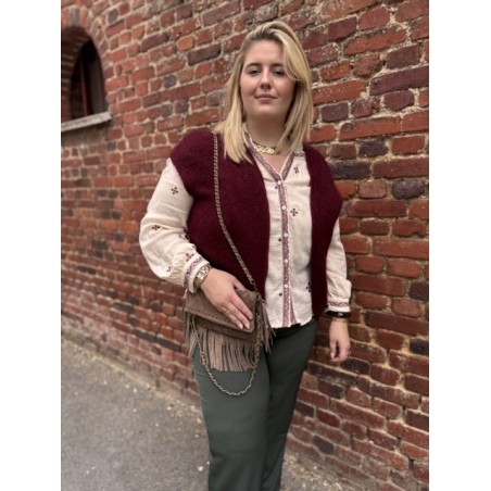 Gilet en laine et mohair sans manches – Grande taille femme | Style élégant
