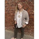 Gilet en laine beige – Taille unique 42 à 50 | Confort et élégance