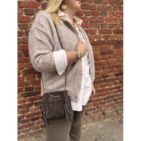 Gilet en laine beige – Taille unique 42 à 50 | Confort et élégance