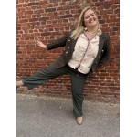 Pantalon fluide kaki femme – Tailles 40 à 48 | Style chic et confort