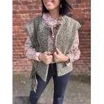 Gilet Sans Manches Feutrine Bordeaux kaki ou beige  – Taille Unique 36 à 42