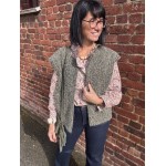 Gilet Sans Manches Feutrine Bordeaux kaki ou beige  – Taille Unique 36 à 42