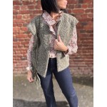 Gilet Sans Manches Feutrine Bordeaux kaki ou beige  – Taille Unique 36 à 42
