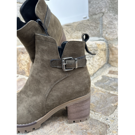 Bottines femme kaki – Chic & confortables | Pointures 36 à 41