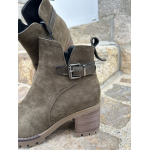Bottines femme kaki – Chic & confortables | Pointures 36 à 41