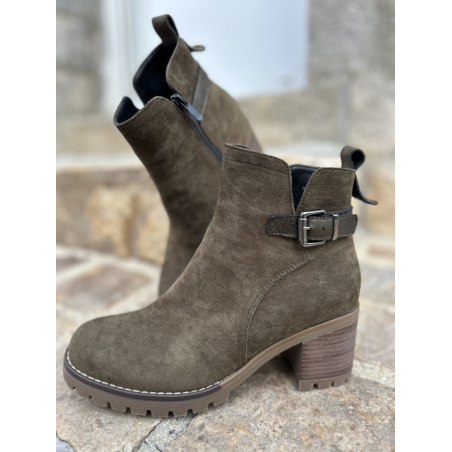 Bottines femme kaki – Chic & confortables | Pointures 36 à 41