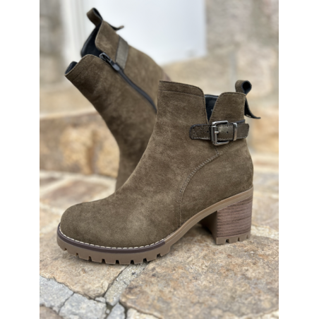 Bottines femme kaki – Chic & confortables | Pointures 36 à 41