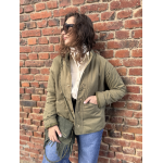 Veste kaki femme avec boutons dorés – Tailles XS à XL | Style chic et décontracté