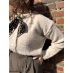 Gilet court femme beige ou marron – Nœud léopard au col – Taille unique 36 à 40