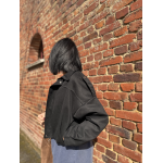 Bombers en daim noir femme – Coupe ballon – Taille unique 36 à 40