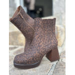 Bottines Léopard Femme – Talon 7 cm & Plateforme – Du 36 au 41
