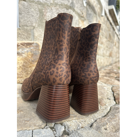 Bottines Léopard Femme – Talon 7 cm & Plateforme – Du 36 au 41