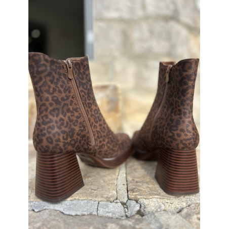 Bottines Léopard Femme – Talon 7 cm & Plateforme – Du 36 au 41