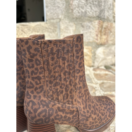Bottines Léopard Femme – Talon 7 cm & Plateforme – Du 36 au 41