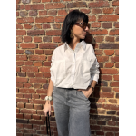 Chemise Blanche Femme – Courte à Poches et Lien à Nouer – Taille 36 à 42