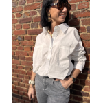 Chemise Blanche Femme – Courte à Poches et Lien à Nouer – Taille 36 à 42