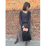 Robe femme marron ou noire – Taille unique 36 à 40 | Chic et intemporelle