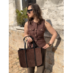 Boléro chic femme sans manches – Boutons dorés & ceinture – Tailles S, M, L