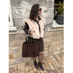 Gilet fausse fourrure femme – Marron ou beige, 2 poches, tailles SM ou ML