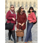 Chemise Velours Rouge Femme – Col Victorien Élégant – Tailles SM à M/L