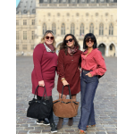 Chemise Velours Rouge Femme – Col Victorien Élégant – Tailles SM à M/L