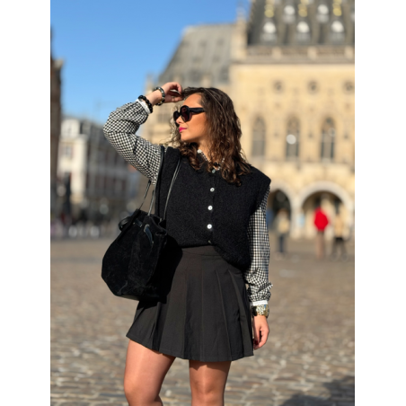Jupe-Short Plissée Femme – Élégance & Confort – Collection Allure d’Automne