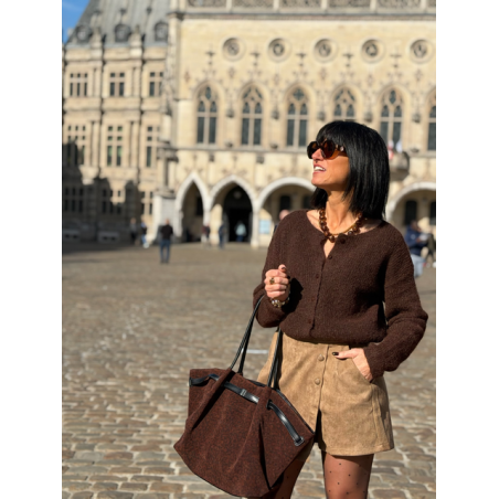 Jupe-short femme en daim – Coupe chic et confortable, disponible en S M L