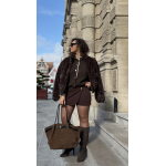 Blouson en fausse fourrure marron – Doux, chic et tendance