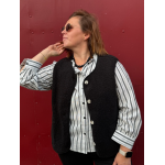 Gilet sans manches en moumoute – écru ou noir | Style Plus L à 4XL