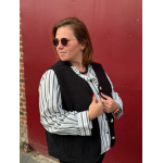Gilet sans manches en moumoute – écru ou noir | Style Plus L à 4XL