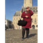 Robe-sweat à nœud – Marron ou bordeaux | Style Plus 42 à 46/48