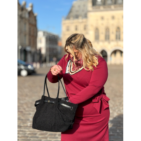 Robe-sweat à nœud – Marron ou bordeaux | Style Plus 42 à 46/48