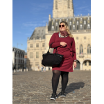 Robe-sweat à nœud – Marron ou bordeaux | Style Plus 42 à 46/48