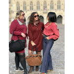 Robe-sweat à nœud – Marron ou bordeaux | Style Plus 42 à 46/48