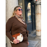 Robe-sweat à nœud – Marron ou bordeaux | Style Plus 42 à 46/48