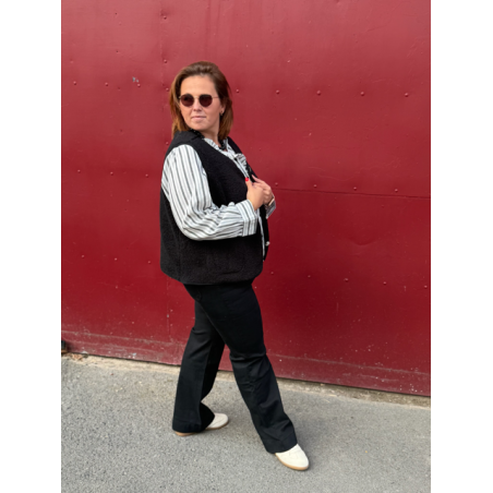 Jean flared noir à poches plaquées | Style Plus 38 à 48