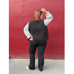 Jean flared noir à poches plaquées | Style Plus 38 à 48