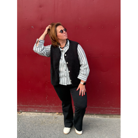 Jean flared noir à poches plaquées | Style Plus 38 à 48
