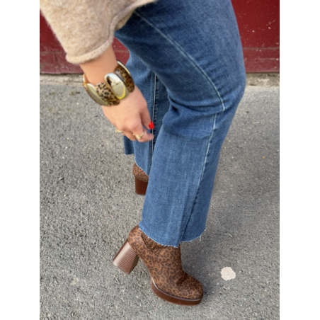 Jean bleu denim wideleg 38-48